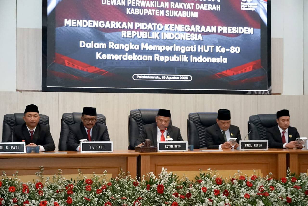 Bupati dan DPRD Kabupaten Sukabumi Saksikan Pidato Kenegaraan Presiden Prabowo